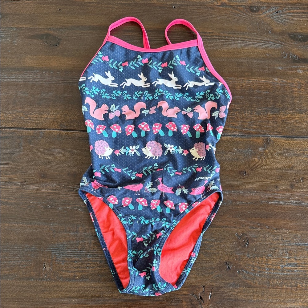 Sporti Granny Sweater Woodland Thin Strap One Piece Swimsuit